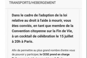 Une réception déjà planifiée pour « fêter » la loi légalisant l&rsquo;euthanasie