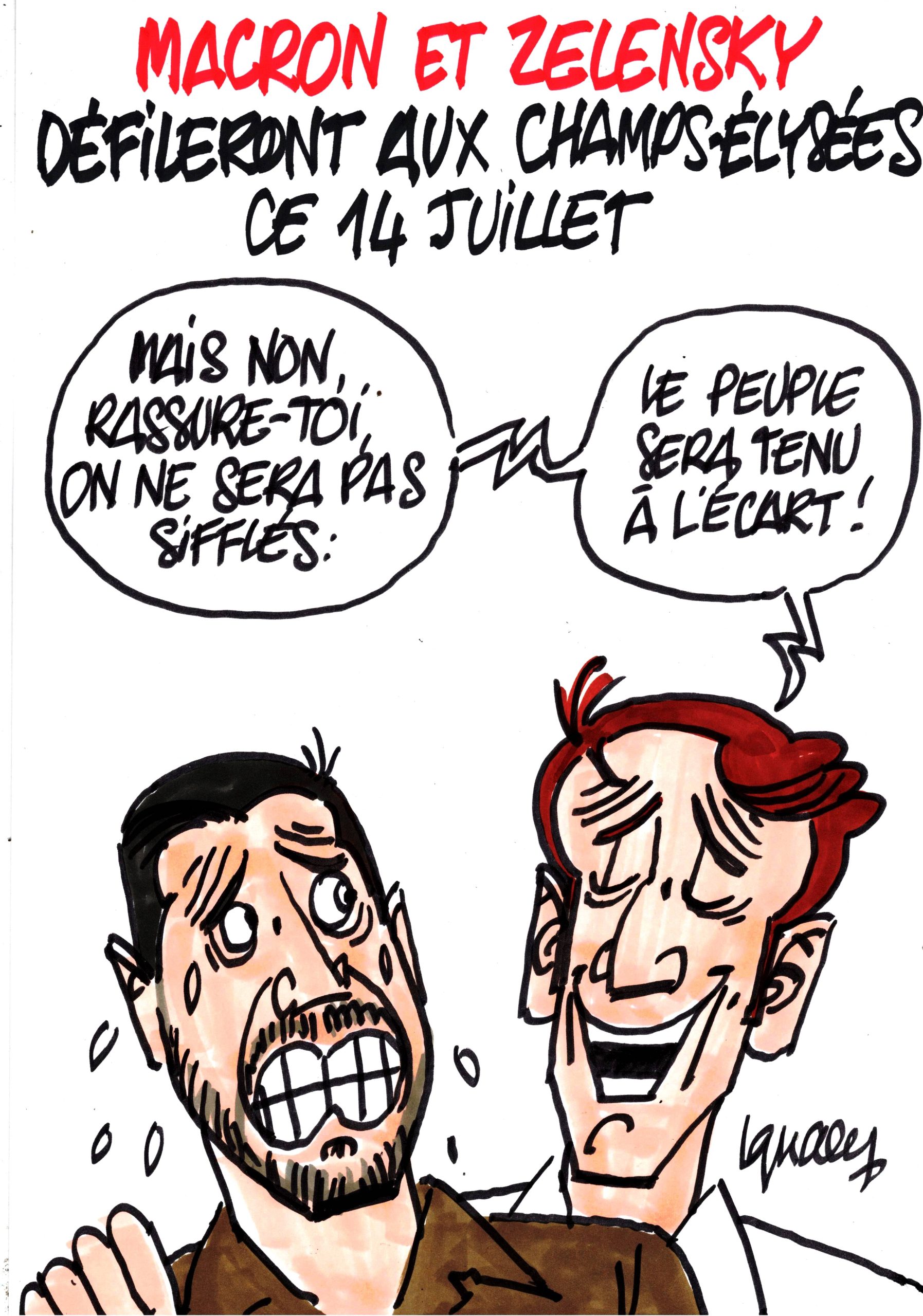 Ignace - Macron et Zelensky au défilé du 14 juillet